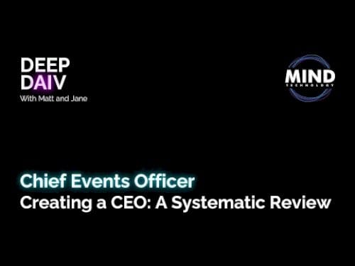 Podcast | Creating A Chief Events Officer (CEO) | 2024 | Mind Technology